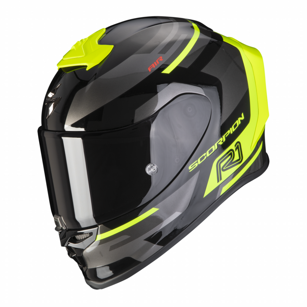 CASCO EXO-R1 AIR ORBIS BLACK/YELLOW SCORPION