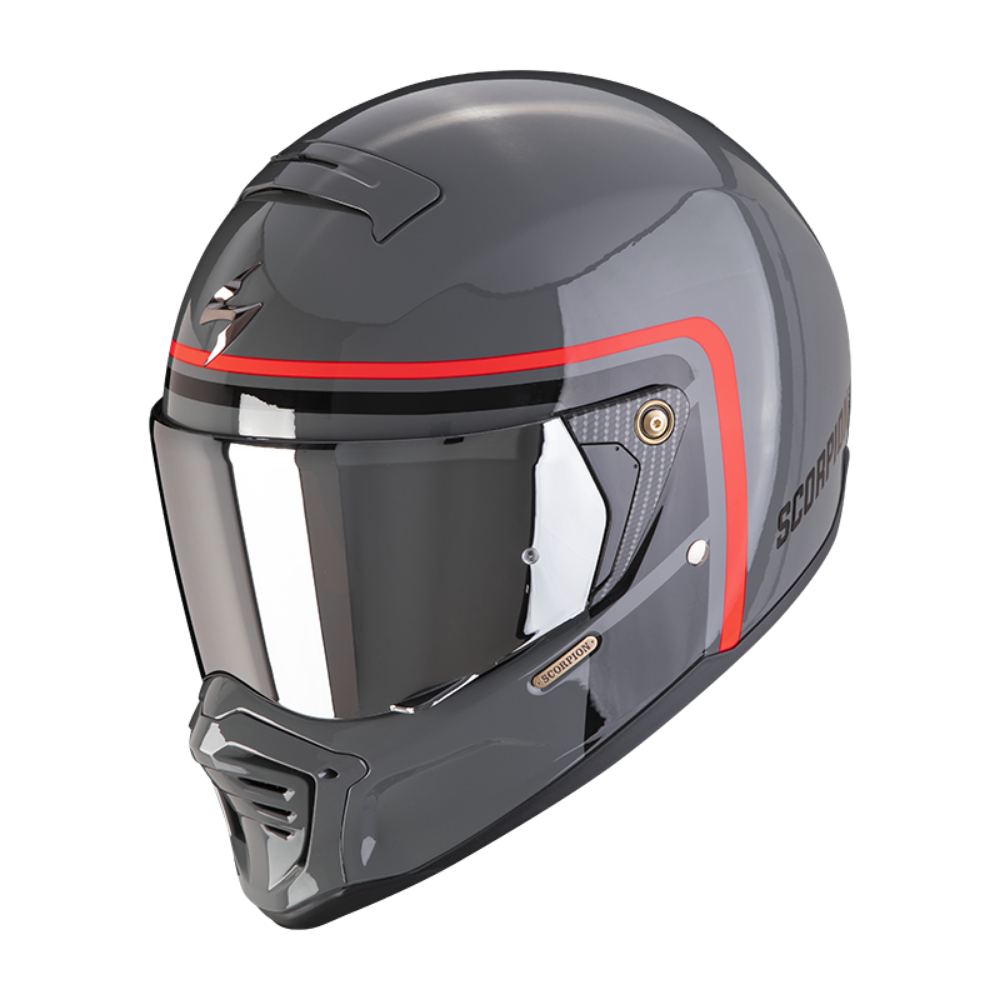 CASCO EXO-HX1 NOSTALGIA CEM. NERO ROSSO SCORPION