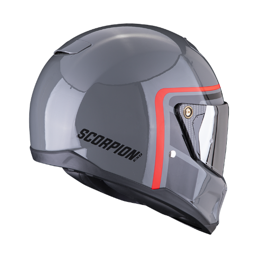 CASCO EXO-HX1 NOSTALGIA CEM. NERO ROSSO SCORPION