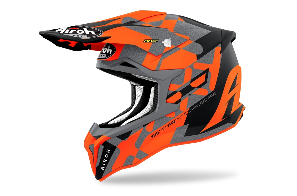 Casco Offroad Airoh STRIKER XXX – Rosso Lucido, Taglia S – Calotta In HPC, Interni Sfoderabili, Sistema AMS2 E AEFR – Sicurezza E Design Per Il Fuoristrada