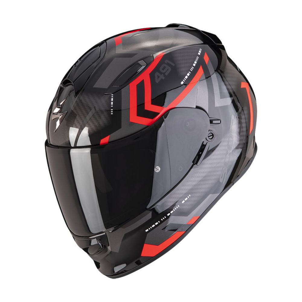 Immagine di CASCO EXO-491 SPIN NOIR-ROUGE SCORPION