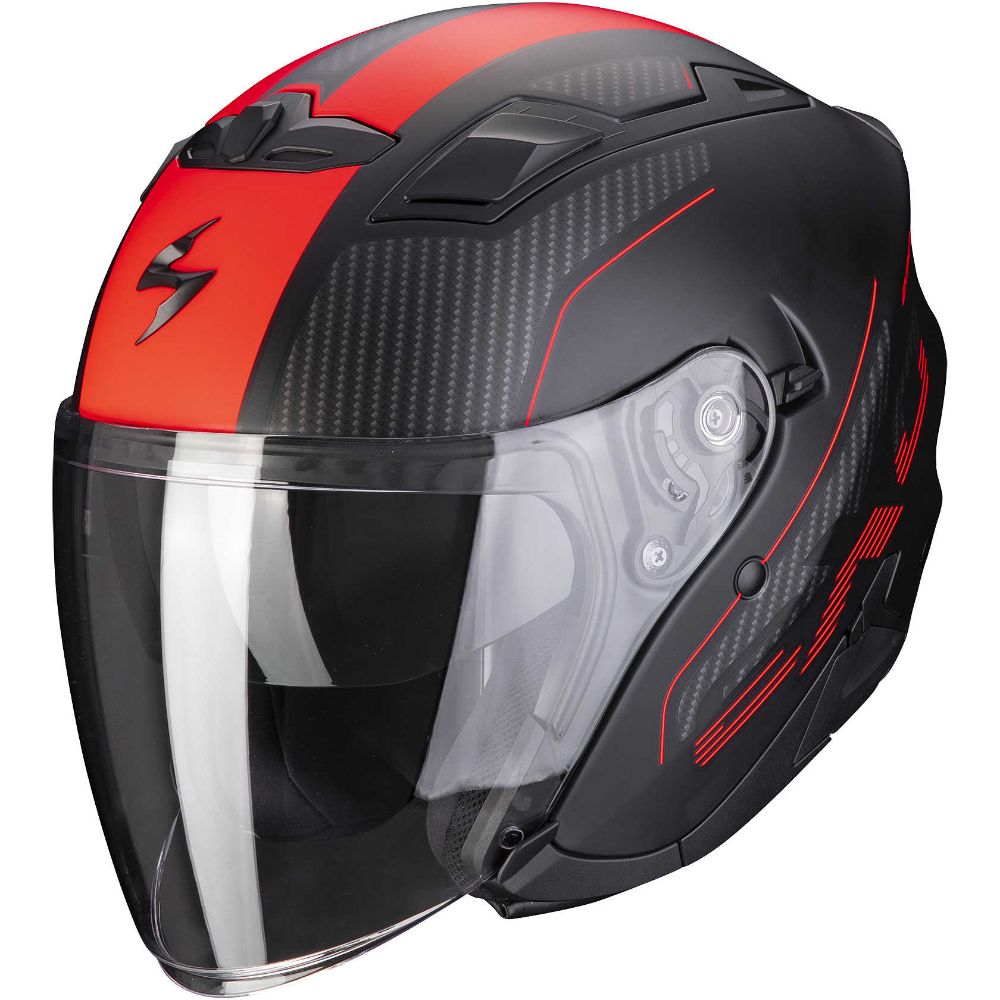 Immagine di CASCO EXO-230 CONDOR NOIR MAT-ROUGE SCORPION