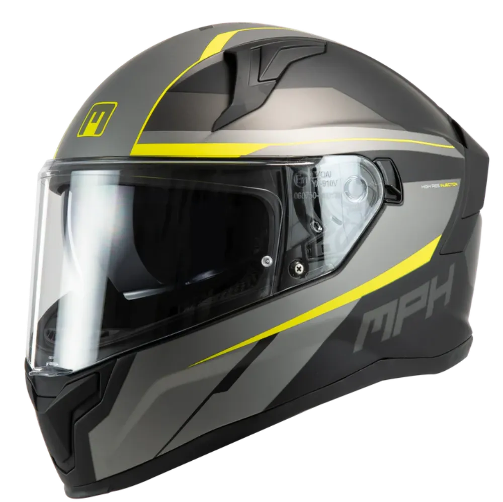 Immagine di CASCO TIGER BLACK GREY YELLOW MPH