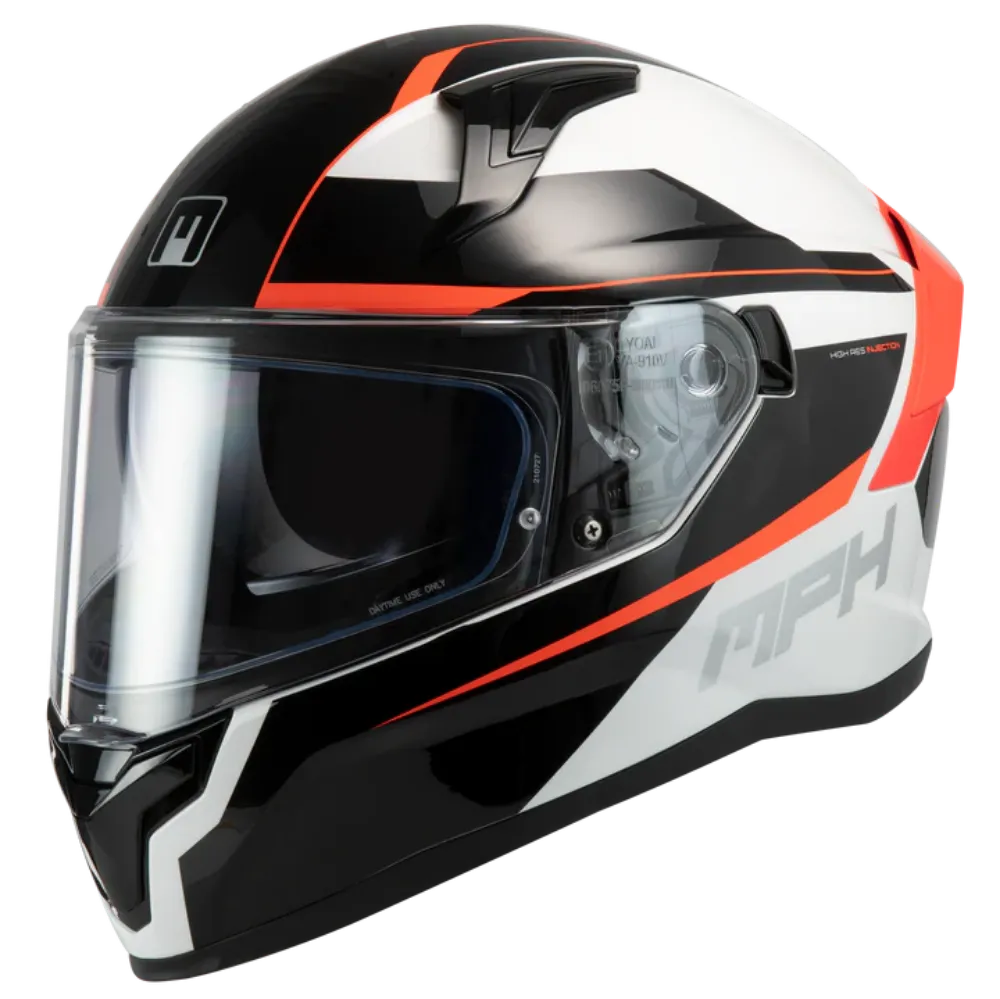 Immagine di CASCO TIGER WHITE GREY RED MPH