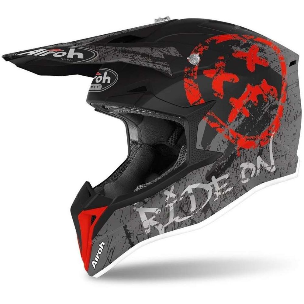 Immagine di CASCO WRAAP YOUTH SMILE RED MATT AIROH