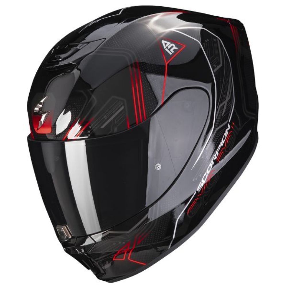 Immagine di CASCO EXO-391 SPADA BLACK-NEON RED SCORPION