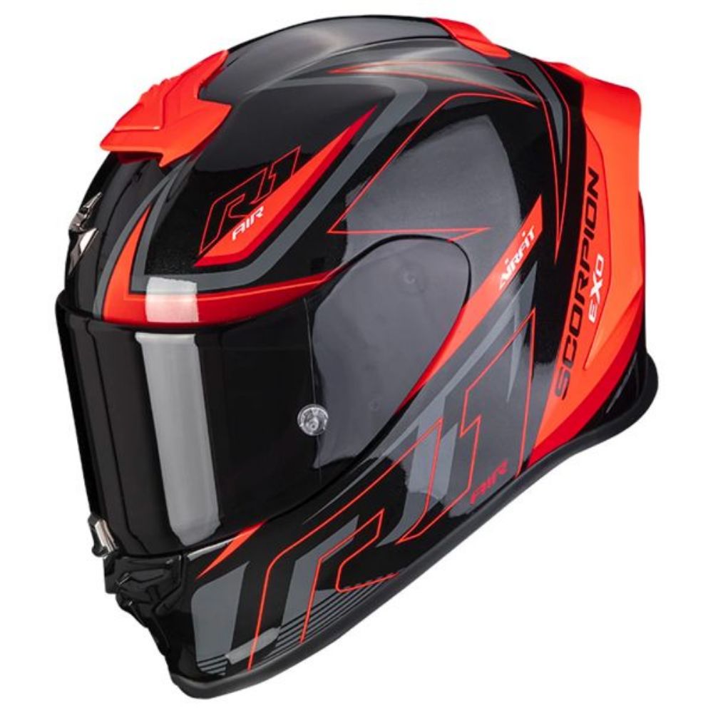 Immagine di CASCO EXO-R1 EVO AIR GAZ METAL BLACK-RED SCORPION