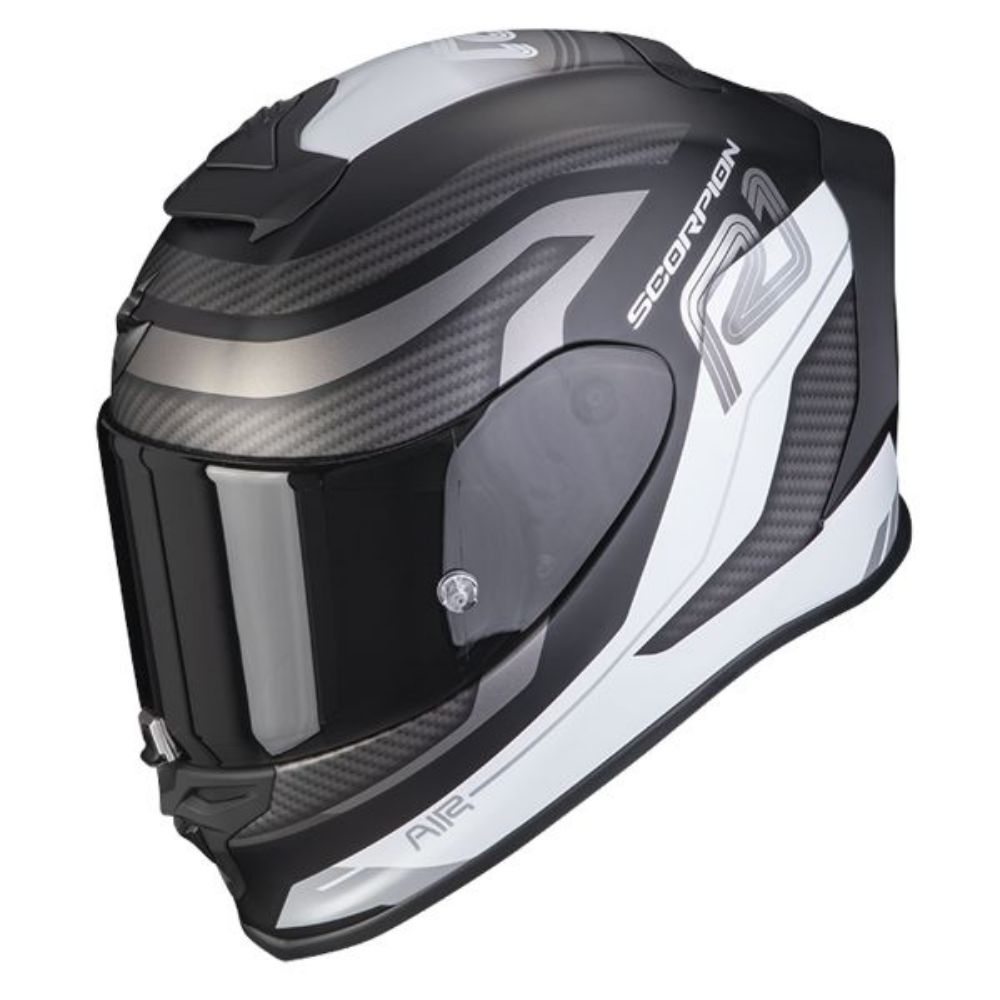 Immagine di CASCO EXO-R1 EVO AIR VATIS MATT BLACK-WHITE SCORPION