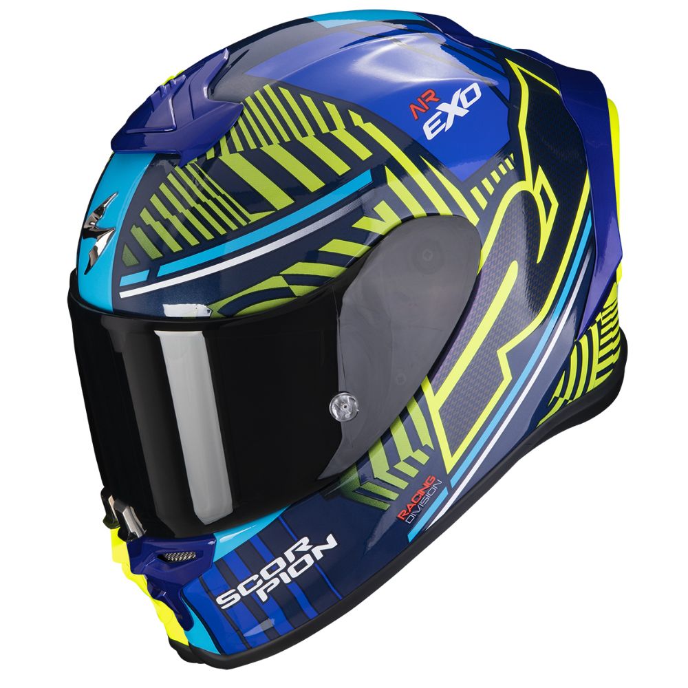 Immagine di CASCO EXO-R1 EVO AIR VICTORY BLUE-NEON YELLOW SCORPION
