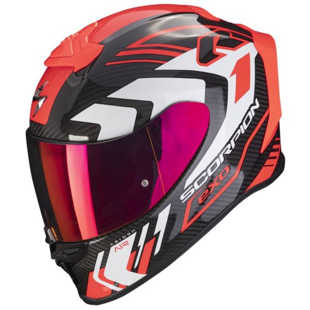 Immagine di CASCO EXO-R1 EVO CARBON AIR SUPRA BLACK-RED SCORPION