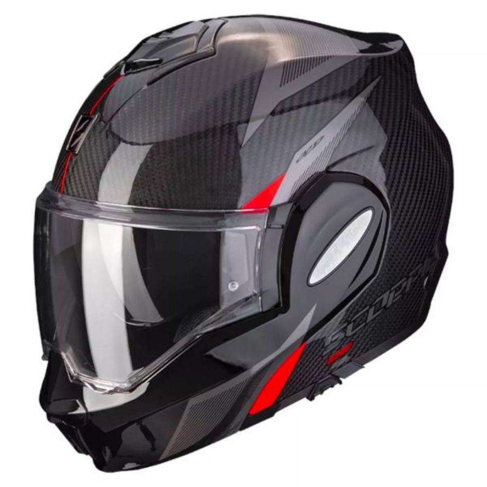 Immagine di CASCO EXO-TECH EVO CARBON TOP BLACK-RED SCORPION