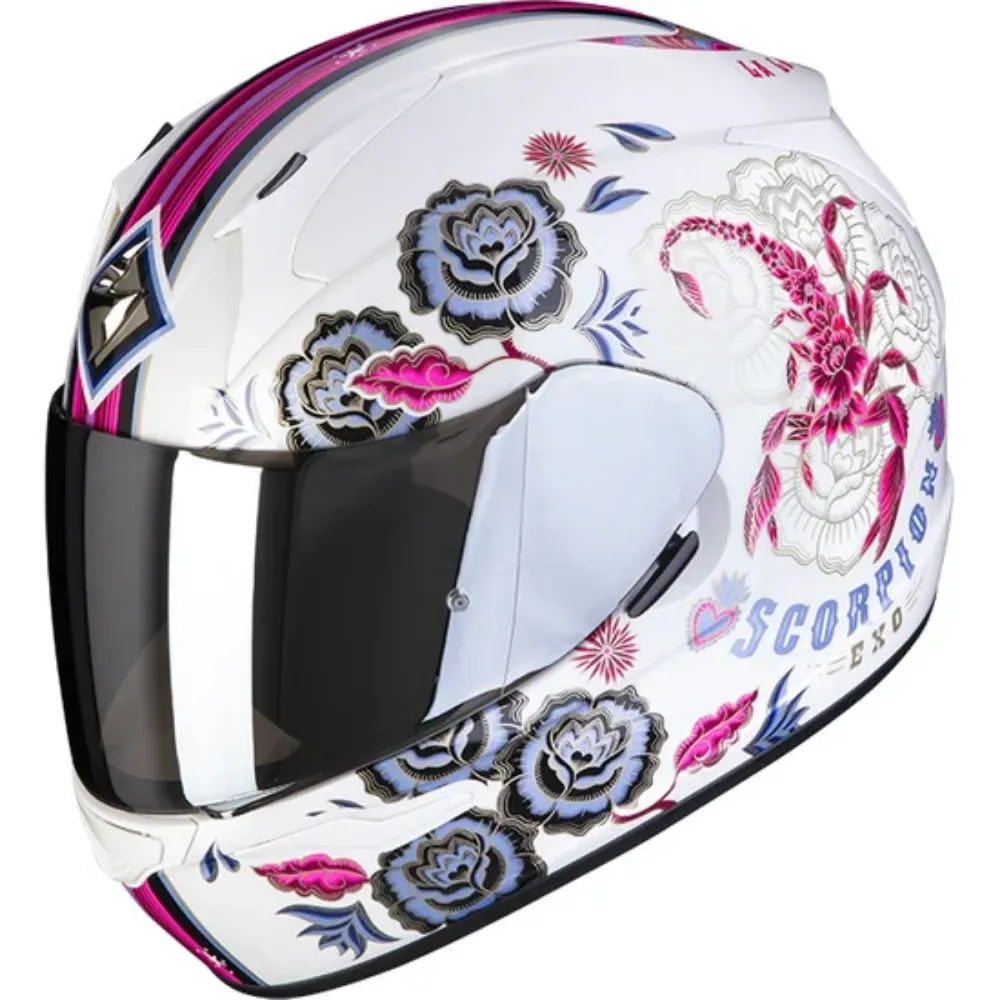 Immagine di CASCO EXO-390 CHICA II BIANCO ROSA SCORPION