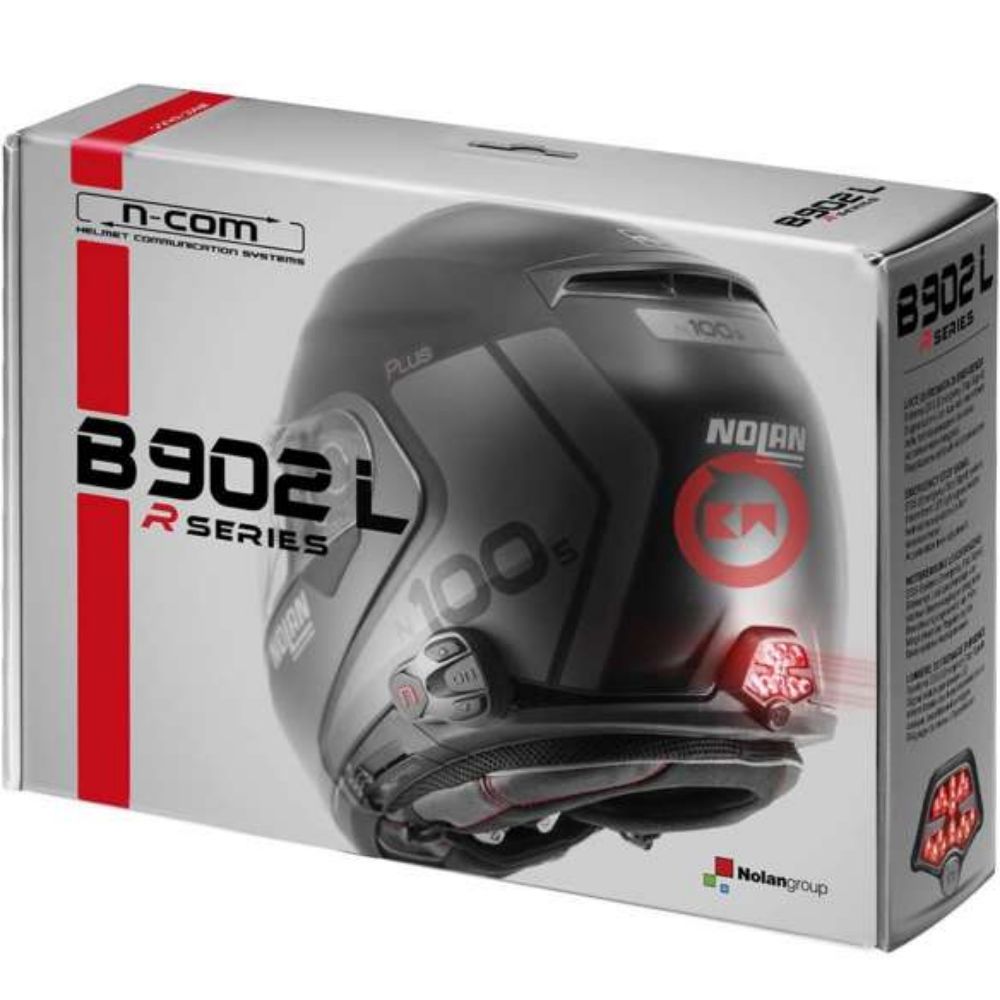 Immagine di INTERFONO NOLAN N-COM B902L R SERIES BLUETOOTH CON LUCE STOP ESS PER 1 CASCO