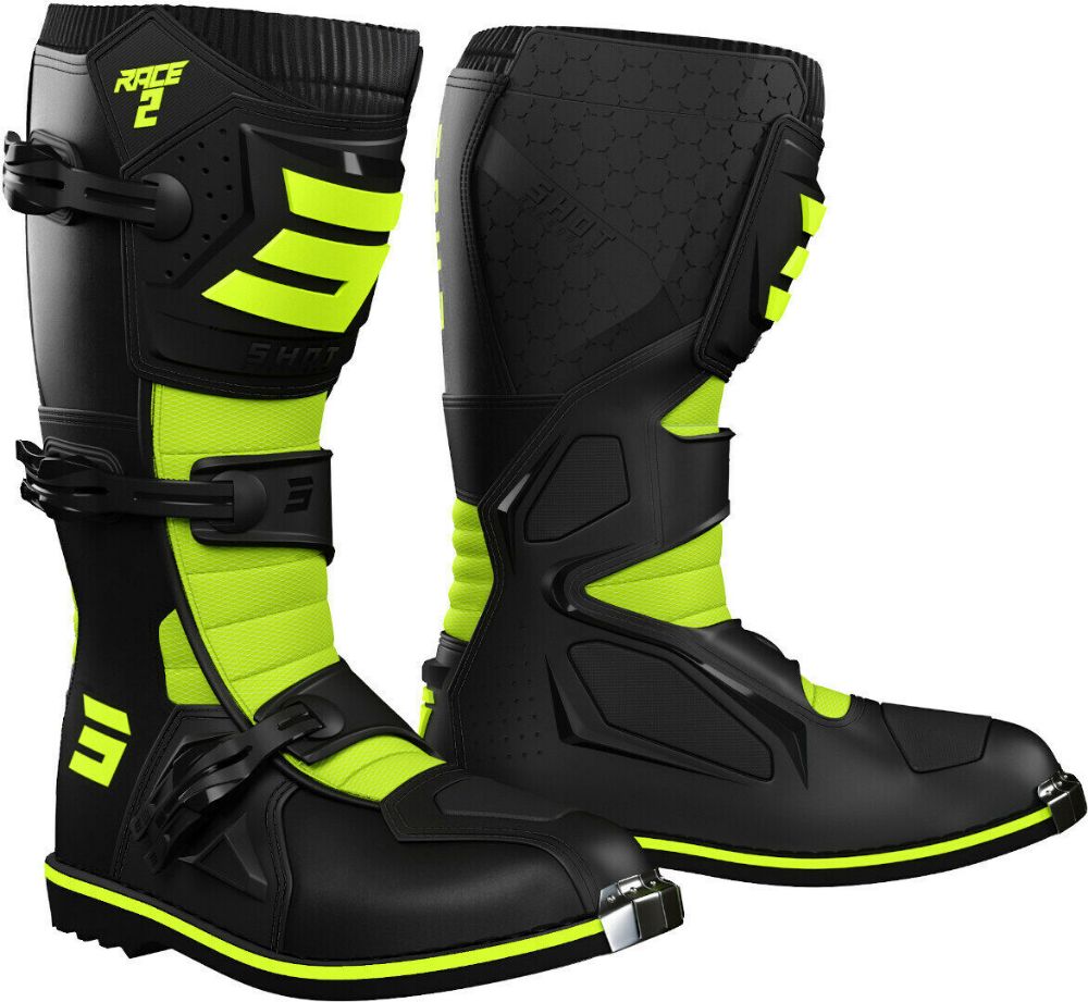 Immagine di STIVALI RACE 2 BLACK NEON YELLOW MODEKA