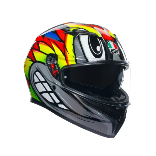 Immagine di CASCO K3 AGV E2206 MPLK BIRDY 2.0 GREY/YELLOW/RED