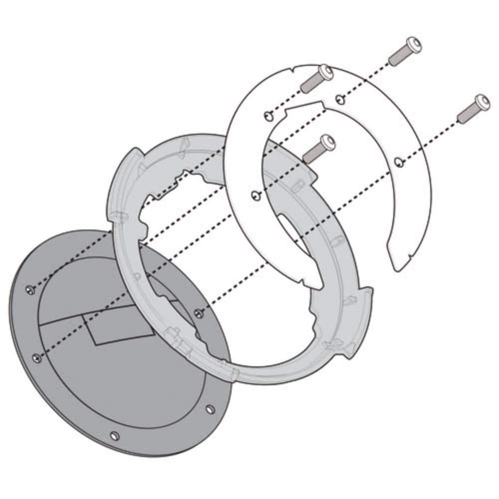 Immagine di FLANGIA METALLICA X BORSA SERB TANKLOCK HONDA GIVI