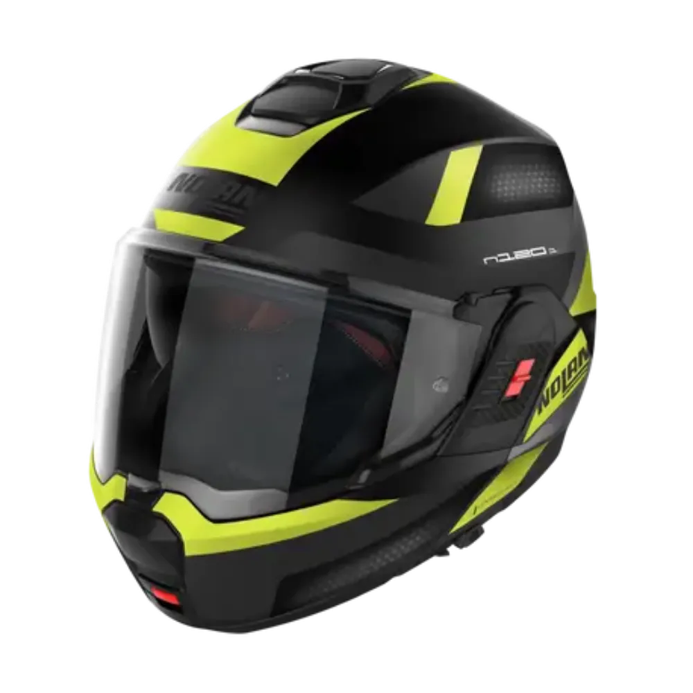 Immagine di CASCO N120-1 SUBWAY N-COM 023 NOLAN  NERO GIALLO OPACO