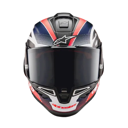 Immagine di CASCO SUPERTECH R10 TEAM CARBON RED FLUO BLUE MAT ALPINESTARS