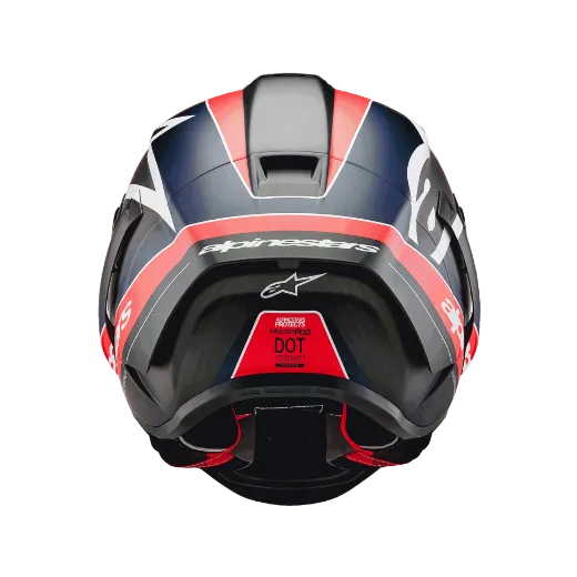 Immagine di CASCO SUPERTECH R10 TEAM CARBON RED FLUO BLUE MAT ALPINESTARS