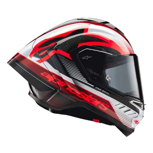 Immagine di CASCO SUPERTECH R10 TEAM ALPINESTARS BLACK CARBON RED WHITE GLOSSY