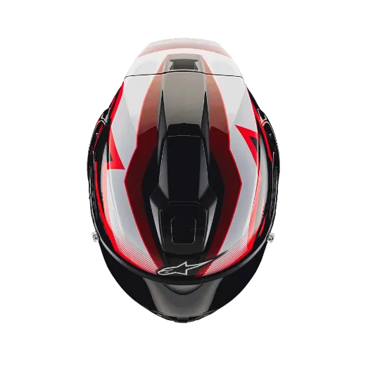 Immagine di CASCO SUPERTECH R10 TEAM ALPINESTARS BLACK CARBON RED WHITE GLOSSY