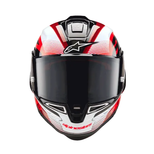 Immagine di CASCO SUPERTECH R10 TEAM ALPINESTARS BLACK CARBON RED WHITE GLOSSY