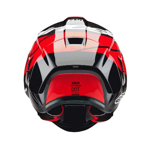 Immagine di CASCO SUPERTECH R10 ELEMENT ALPINESTARS BLACK CARBON BRIGHT RED WHITE GLOSSY