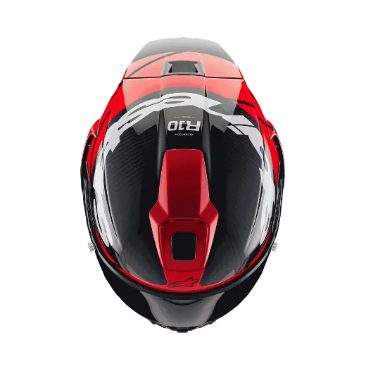 Immagine di CASCO SUPERTECH R10 ELEMENT ALPINESTARS BLACK CARBON BRIGHT RED WHITE GLOSSY