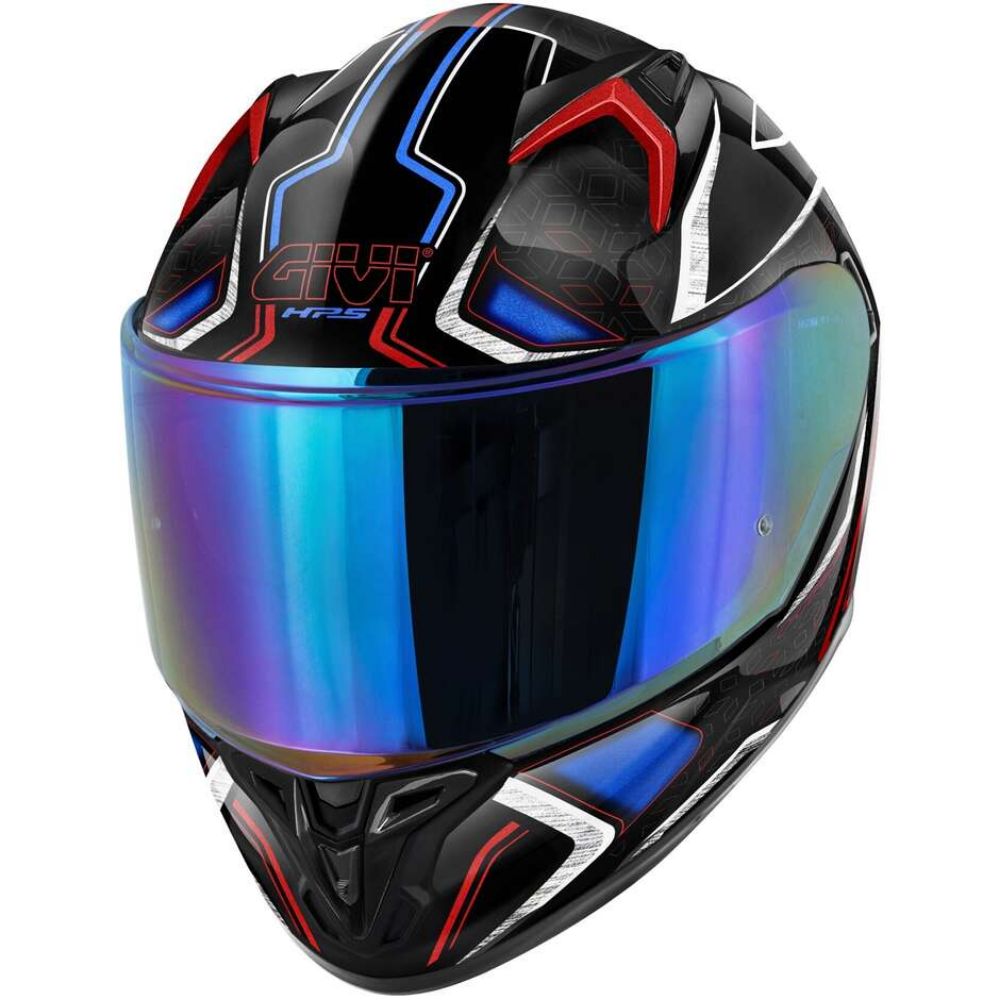 Immagine di CASCO 50.8 MYSTICAL BLACK METALLIC RED  METALLIC BLU WHITE   GIVI