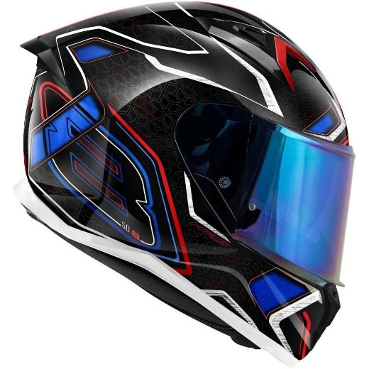 Immagine di CASCO 50.8 MYSTICAL BLACK METALLIC RED  METALLIC BLU WHITE   GIVI