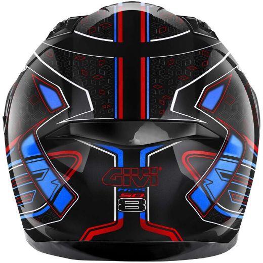 Immagine di CASCO 50.8 MYSTICAL BLACK METALLIC RED  METALLIC BLU WHITE   GIVI