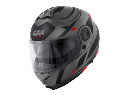 Immagine di CASCO X21 EVO NUMBER MATT TITANIUM  BLACK RED GIVI