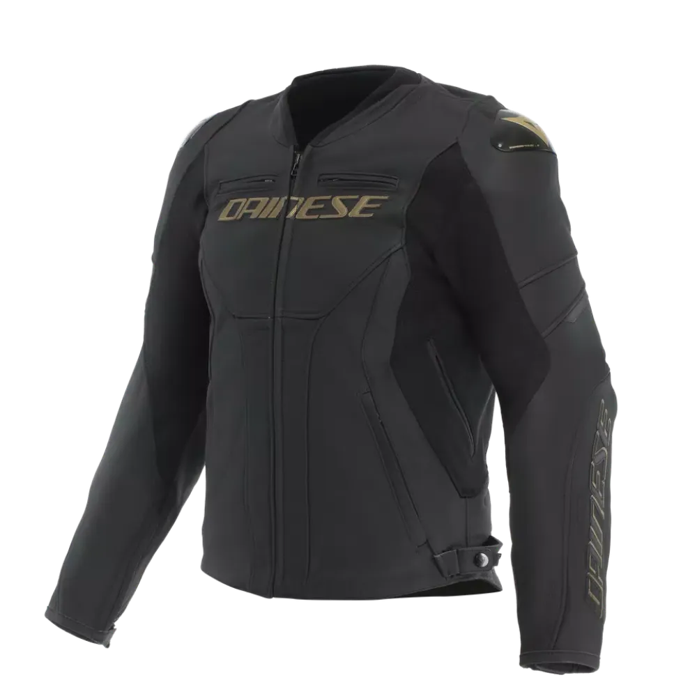 Immagine di GIACCA RACING 5 PELLE DAINESE GOLD