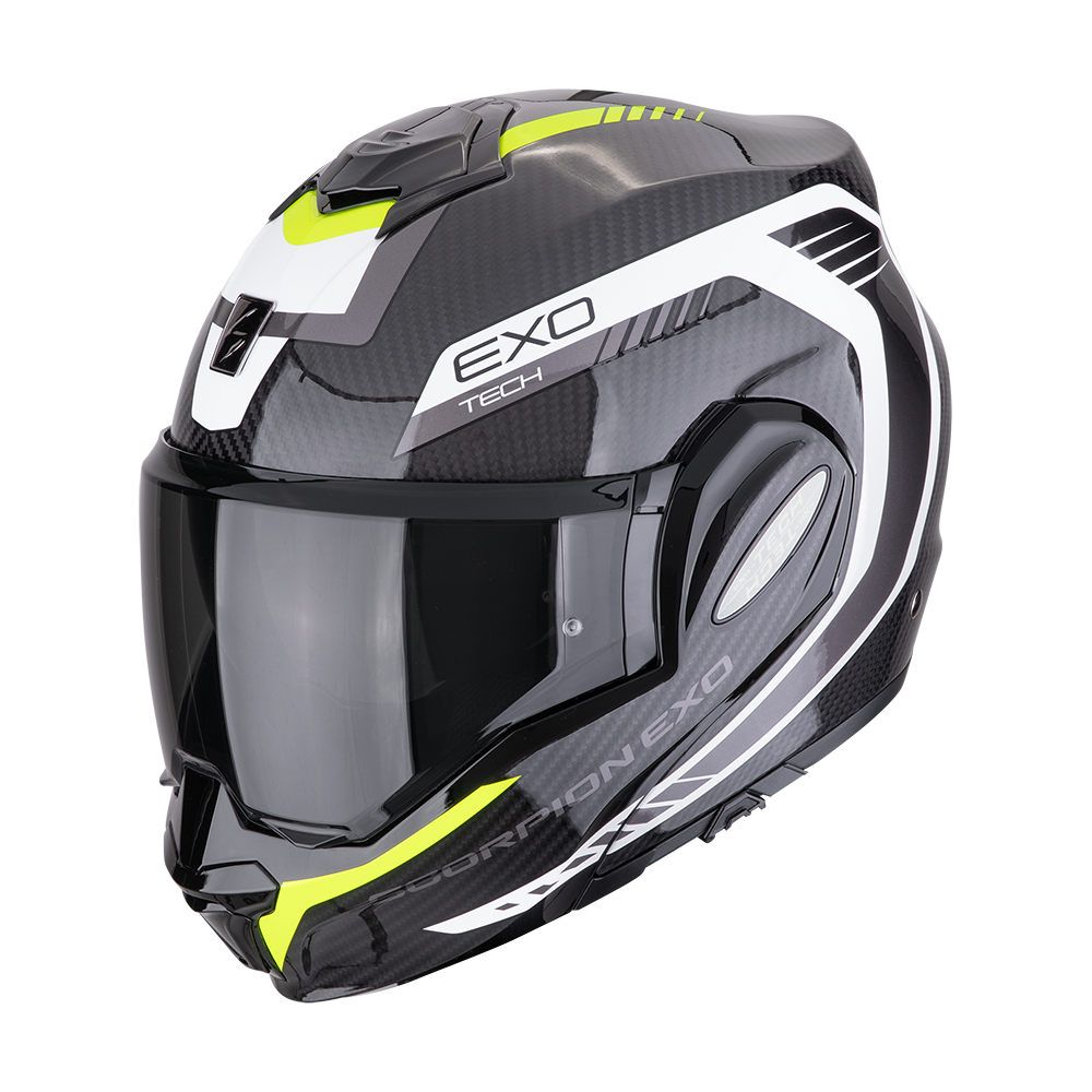 Immagine di CASCO EXO-TECH EVO CARBON COSY NERO GIALLO SCORPION