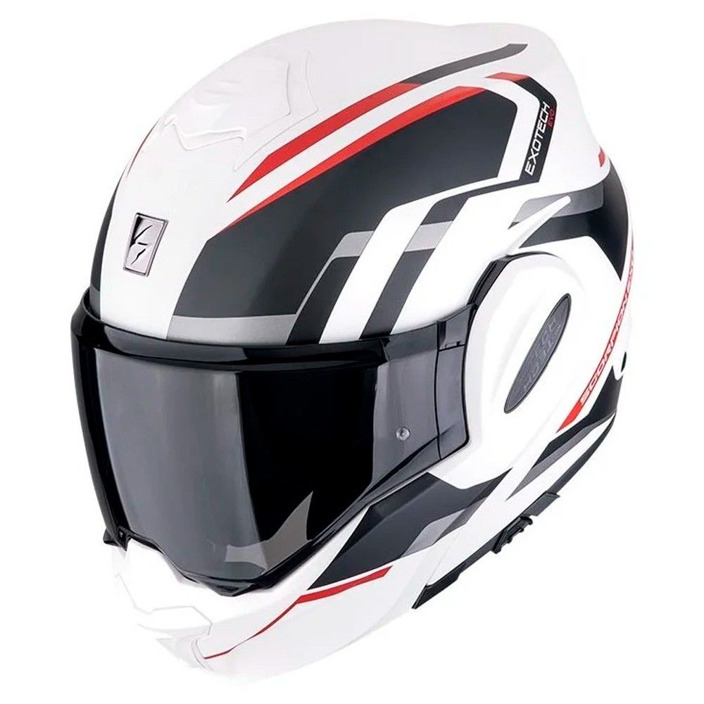Immagine di CASCO EXO-TECH EVO FURIO BIANCO NERO ROSSO SCORPION