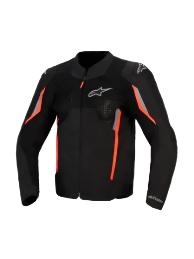 Immagine di GIACCA AST V3 AIR NERO ROSSO FLUO ALPINESTARS
