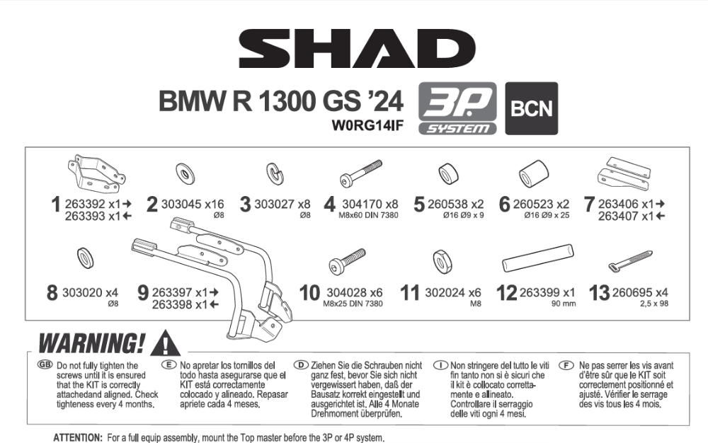 Immagine di 3P SYSTEM BMW R1300 GS