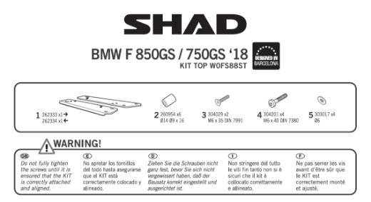 Immagine di ATTACCO PER BAULETTO POSTERIORE BMW F750GS/F850GS COMPATIBILE CON PIASTRA IN ALLUMINIO OEM BMW