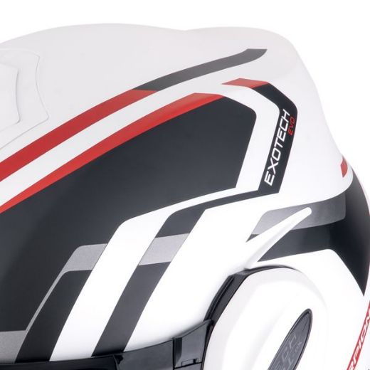 Immagine di CASCO EXO-TECH EVO FURIO BIANCO NERO ROSSO SCORPION