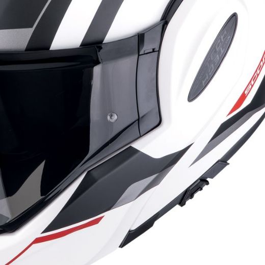 Immagine di CASCO EXO-TECH EVO FURIO BIANCO NERO ROSSO SCORPION