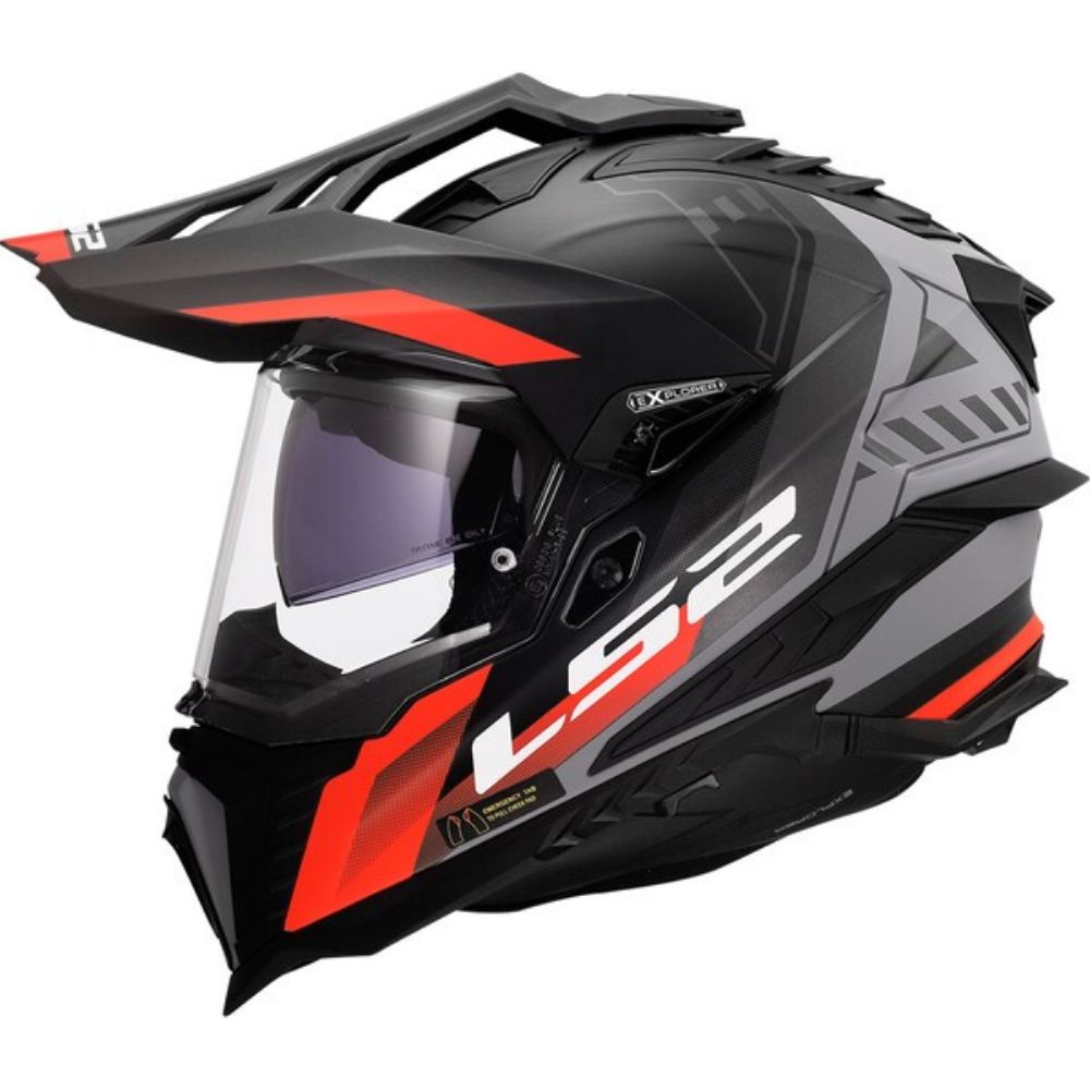 Immagine di LS2 MX701 EXPLORER HEXA BLACK RED GREY